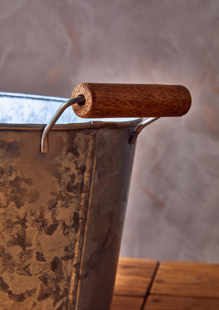 Orsina Drummond Large Boat-Shaped Galvanised Steel Serving Tray