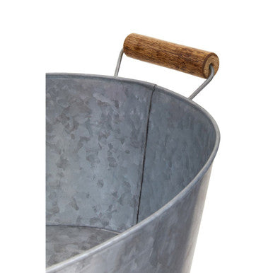 Orsina Drummond Large Boat-Shaped Galvanised Steel Serving Tray