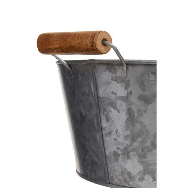 Orsina Drummond Large Boat-Shaped Galvanised Steel Serving Tray
