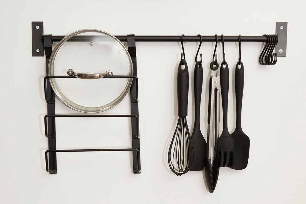 Orsina Sorello Matt Black Hanging Rail – Modern Wall Storage System