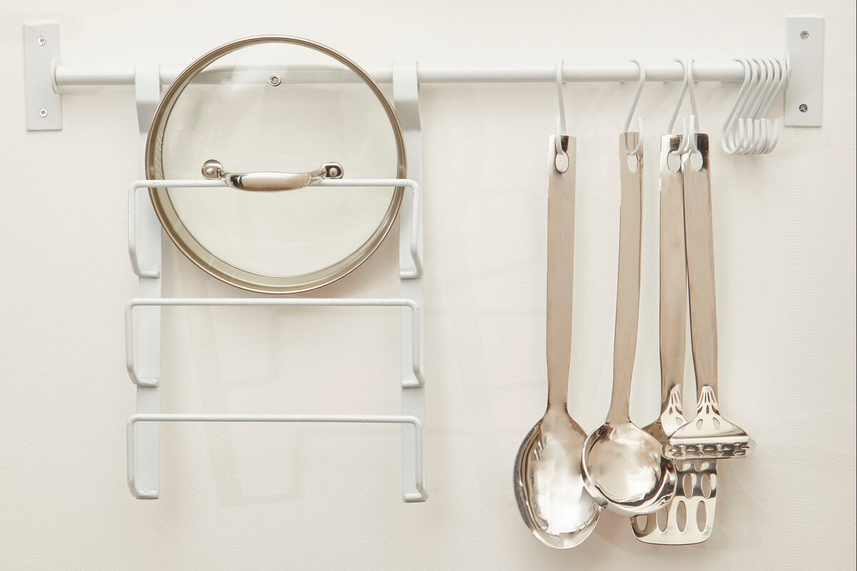 Orsina Sorello White Hanging Rail – Minimalist Wall Storage Bar