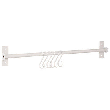 Orsina Sorello Matt White S Hooks for Rails - Set of 10 Storage Hooks