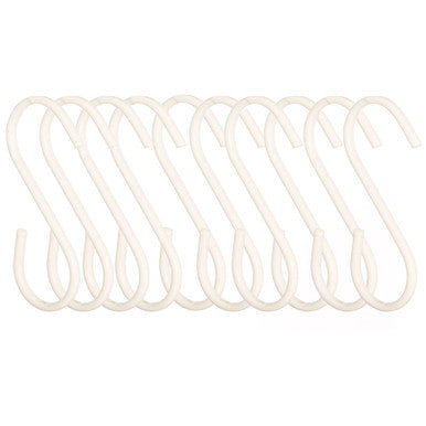 Orsina Sorello Matt White S Hooks for Rails - Set of 10 Storage Hooks