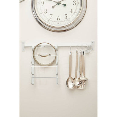 Orsina Sorello Matt White S Hooks for Rails - Set of 10 Storage Hooks