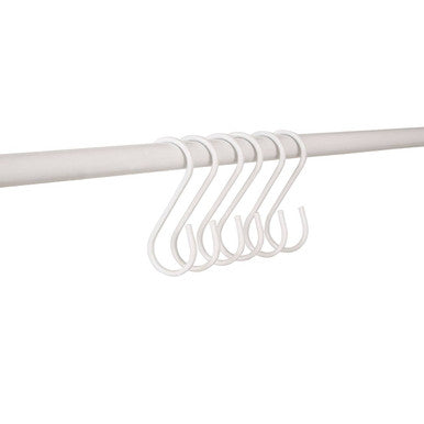 Orsina Sorello Matt White S Hooks for Rails - Set of 10 Storage Hooks