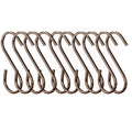 Orsina Sorello Chrome Hanging Hooks – Set of 10 S-Shaped Metal Hooks