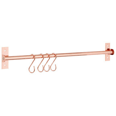 Orsina Rose Gold S-Hooks – Set of 10 Metal Hanging Hooks for Kitchen