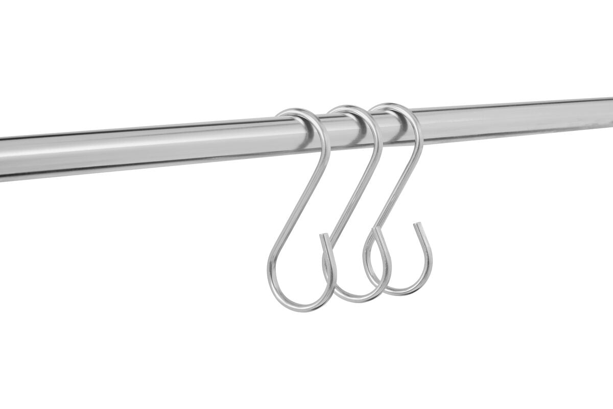 Orsina Sorello S-Shaped Brushed Steel Kitchen Hooks - Set of 10