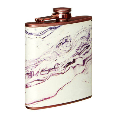 Orsina Auden Rose Gold Hip Flask – Marble Effect Bar Accessory