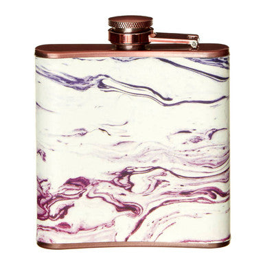 Orsina Auden Rose Gold Hip Flask – Marble Effect Bar Accessory