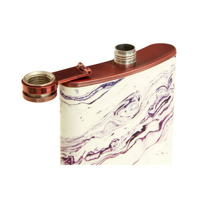 Orsina Auden Rose Gold Hip Flask – Marble Effect Bar Accessory