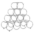 Orsina Pyramid Wine Rack – Modern Silver Metal Countertop Bottle Holder