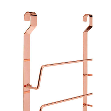 Orsina Rose Gold Hanging Pan Lid Rack – 3-Tier Kitchen Organizer