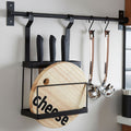 Orsina Sorello Matt Black Hanging Knife Rack & Storage Organizer