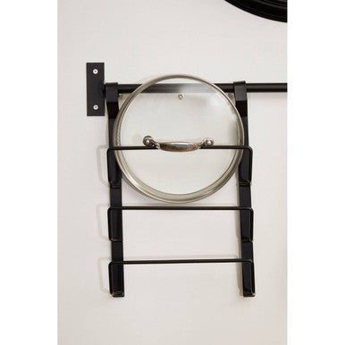 Orsina Sorello Hanging Pan Lid Rack – Matt Black Kitchen Organizer