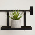 Orsina Sorello Single Shelf Storage Rack – Matt Black Kitchen Wall Shelf