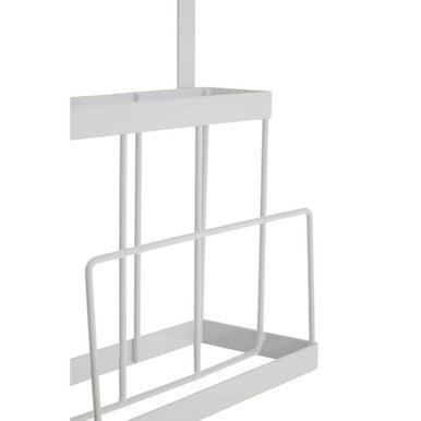 Orsina Sorello White Iron Hanging Knife Storage Rack & Board Holder