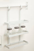 Orsina Sorello 3-Tier Hanging Kitchen Rack – White Iron Spice Shelf