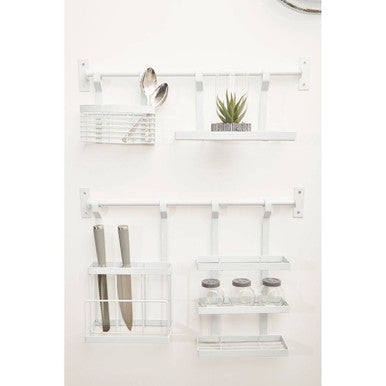 Orsina Sorello 3-Tier Hanging Kitchen Rack – White Iron Spice Shelf