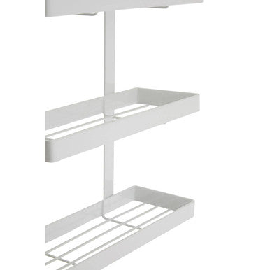 Orsina Sorello 3-Tier Hanging Kitchen Rack – White Iron Spice Shelf