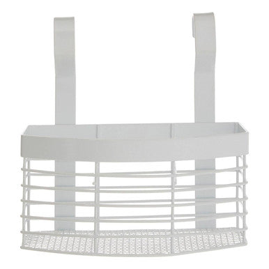 Orsina Sorello White Iron Hanging Storage Basket | Kitchen Utensil Holder