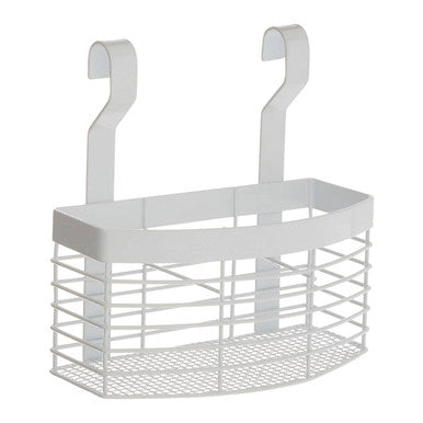 Orsina Sorello White Iron Hanging Storage Basket | Kitchen Utensil Holder