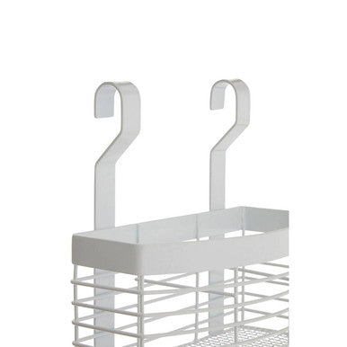 Orsina Sorello White Iron Hanging Storage Basket | Kitchen Utensil Holder