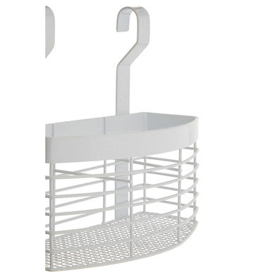 Orsina Sorello White Iron Hanging Storage Basket | Kitchen Utensil Holder