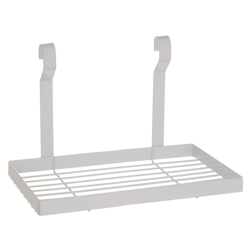 Orsina Sorello White Iron Single Shelf Storage Rack – Kitchen Wall Organizer