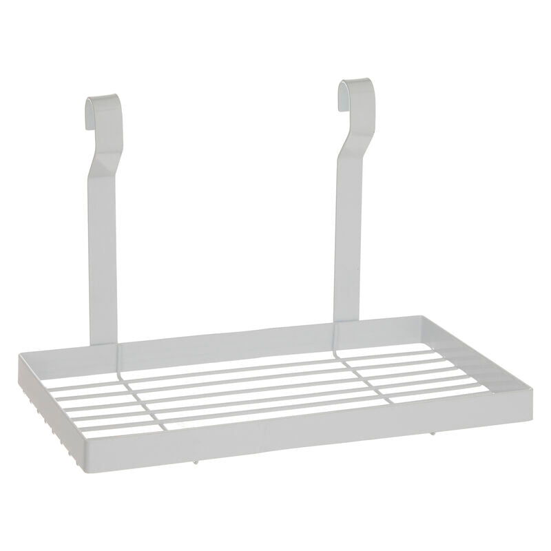 Orsina Sorello White Iron Single Shelf Storage Rack – Kitchen Wall Organizer
