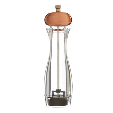 Orsina Cody Salt or Pepper Mill – Medium Clear and Copper Grinder