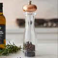 Orsina Cody Salt or Pepper Mill – Medium Clear and Copper Grinder