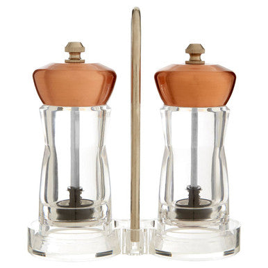 Orsina Cody Copper Salt and Pepper Mill Set with Stand – 2 Piece