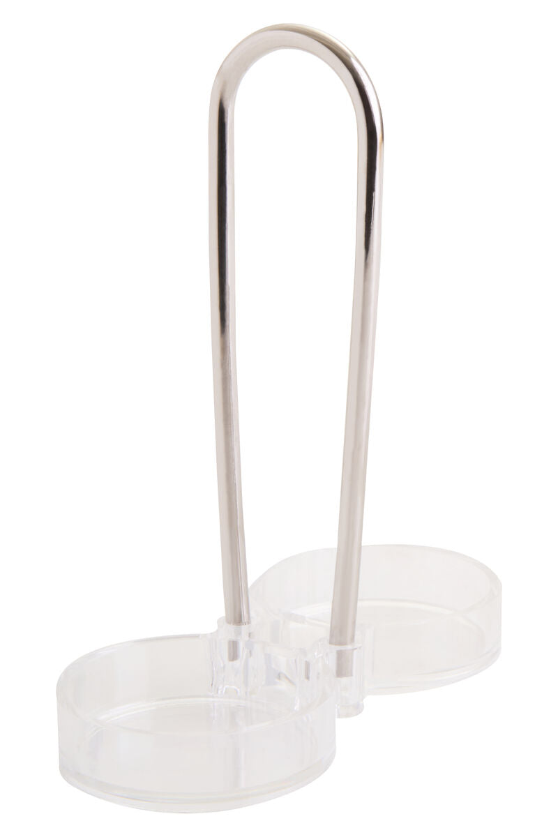 Orsina Cody Gold Salt and Pepper Mill Set with Stand | Clear & Gold