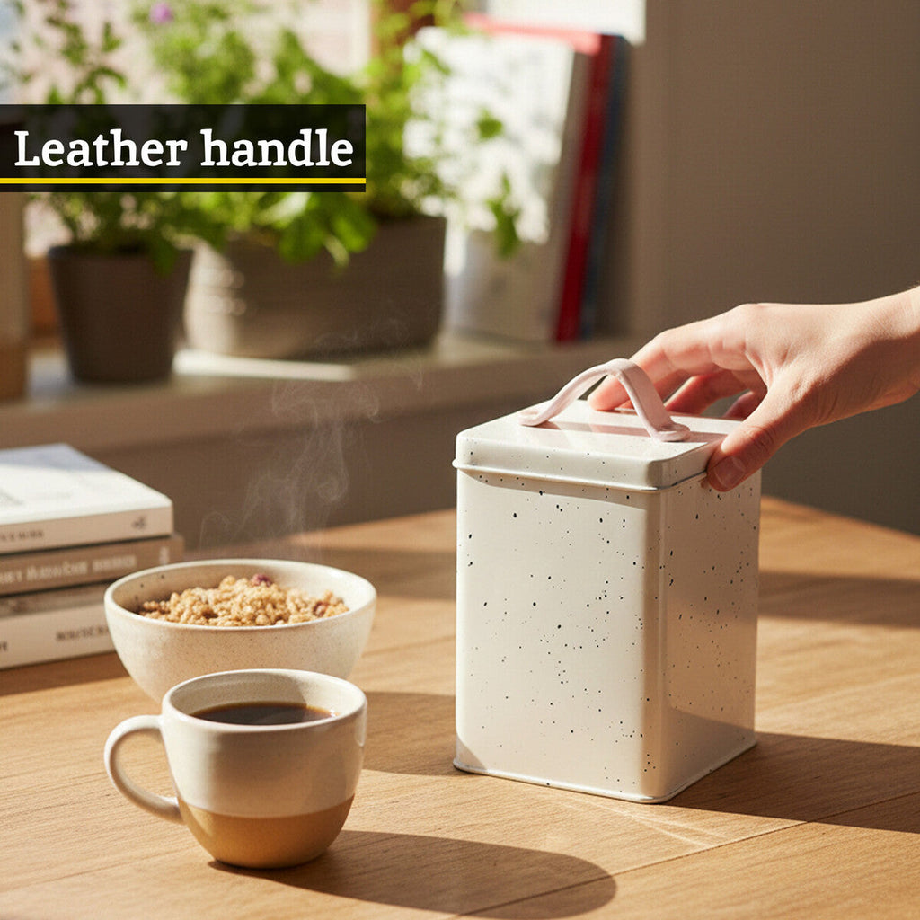 Orsina Sweet Heart Small Ceramic Storage Canister – Speckled Finish