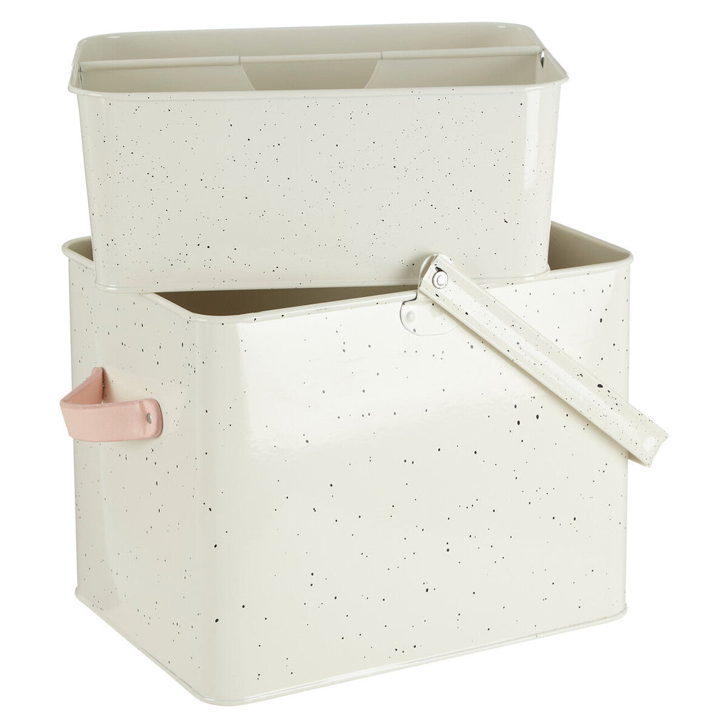 Orsina Sweet Heart Cleaning Caddy – Silver Housekeeper Storage Box