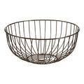 Orsina Vertex Round Fruit Basket – Black Nickel Wire Kitchen Bowl