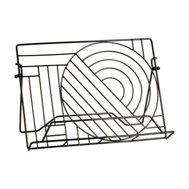 Orsina Vertex Cookbook Stand – Black Nickel Finish Recipe Holder