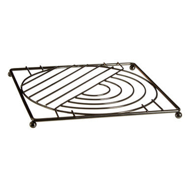 Orsina Vertex Square Trivet – Black Nickel Finish Metal Heat Guard