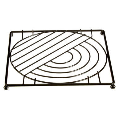 Orsina Vertex Square Trivet – Black Nickel Finish Metal Heat Guard