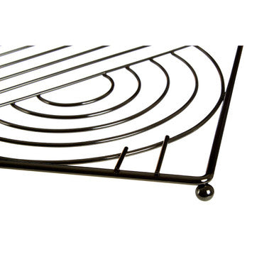 Orsina Vertex Square Trivet – Black Nickel Finish Metal Heat Guard