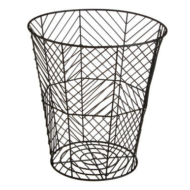 Orsina Vertex Storage Basket – Black Powder Coat Metal Organizer