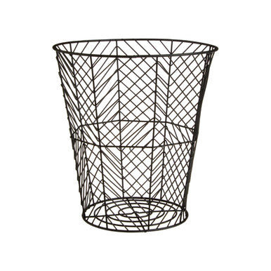 Orsina Vertex Storage Basket – Black Powder Coat Metal Organizer