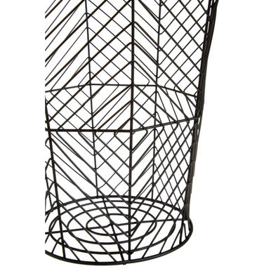 Orsina Vertex Storage Basket – Black Powder Coat Metal Organizer