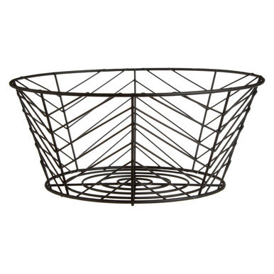 Orsina Vertex Fruit Basket – Black Powder Coated Kitchen Storage Bowl