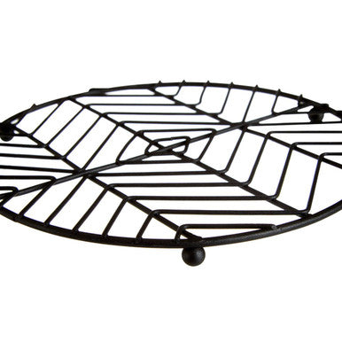 Orsina Vertex Round Wire Trivet – Black Powder Coat Heat Protector