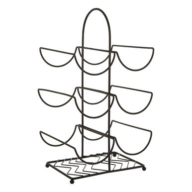 Orsina 6-Bottle Wine Rack – Black Powder Coat Countertop Storage