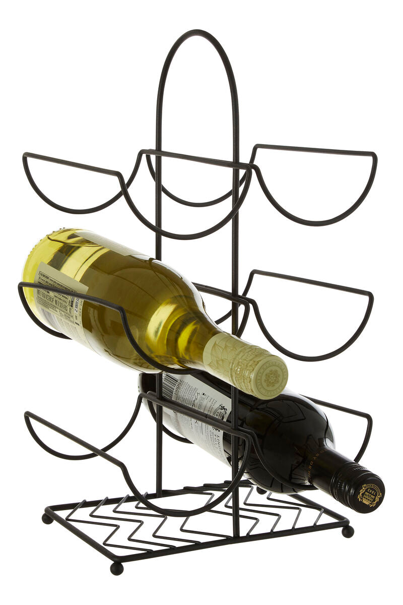 Orsina 6-Bottle Wine Rack – Black Powder Coat Countertop Storage