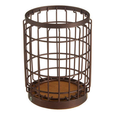 Orsina Vertex Round Utensil Holder – Bronze Coated Kitchen Organizer