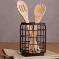 Orsina Vertex Round Utensil Holder – Bronze Coated Kitchen Organizer